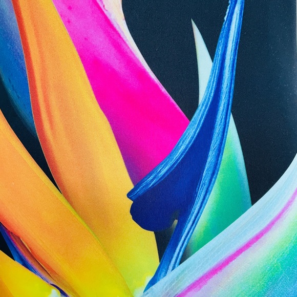 BIRD of PARADISE Tropical Bodycon Racerback DRESS - Picture 5 of 11